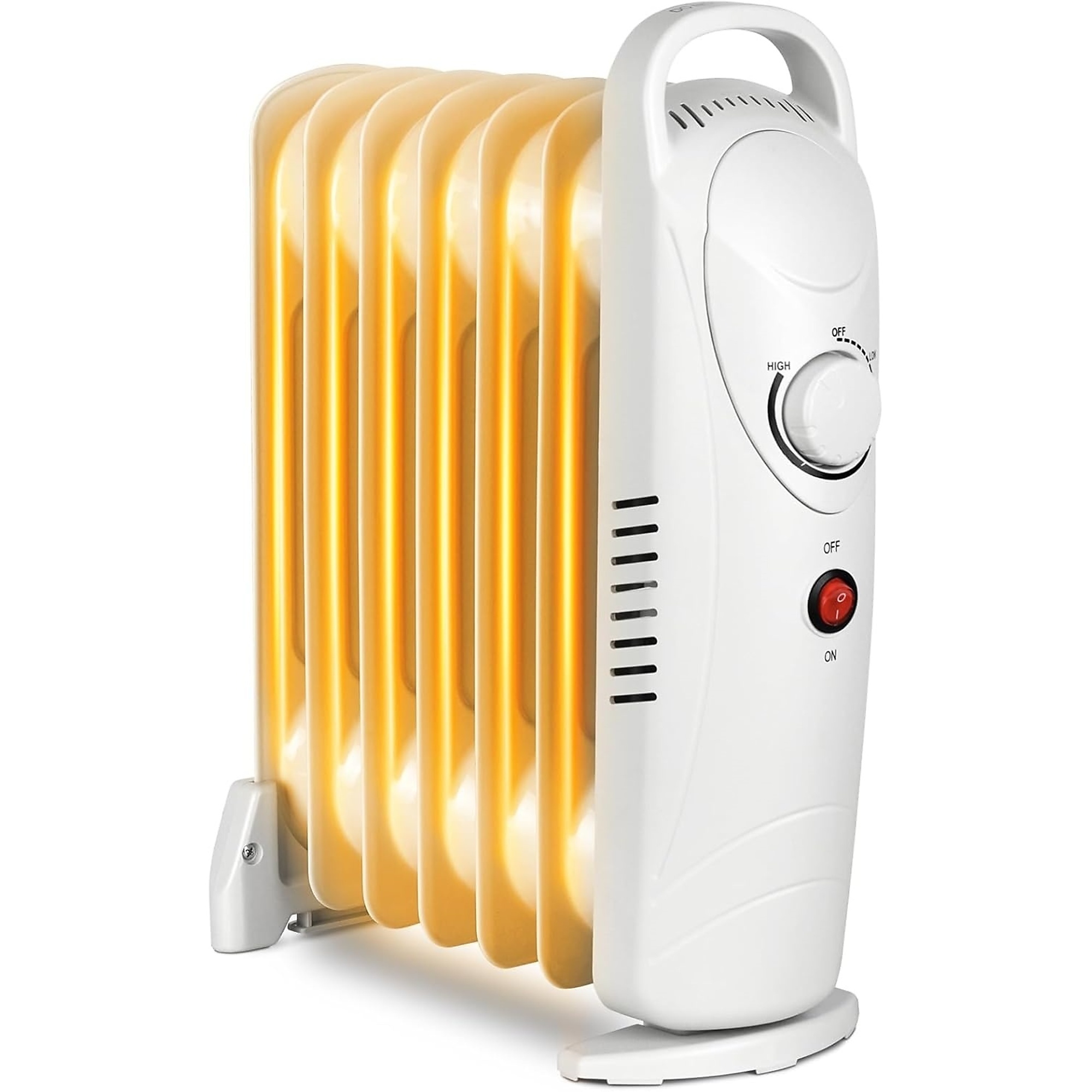 EdenDirect Oil-Filled Radiant Space Heater — 700W, 7 Fins, Portable, Energy-Saving, Overheat Protection, Quiet Operation, Model# NTEOH-12-WHITE